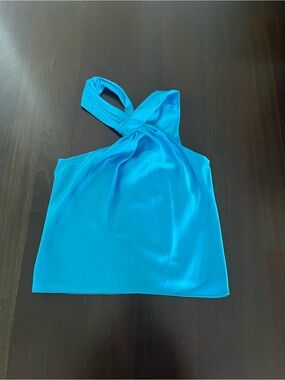Milly Twist-Strap Camisole in Bright Blue